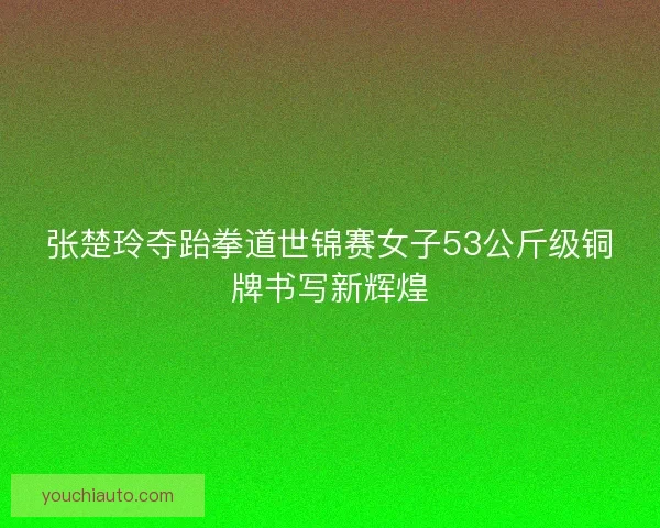 张楚玲夺跆拳道世锦赛女子53公斤级铜牌书写新辉煌