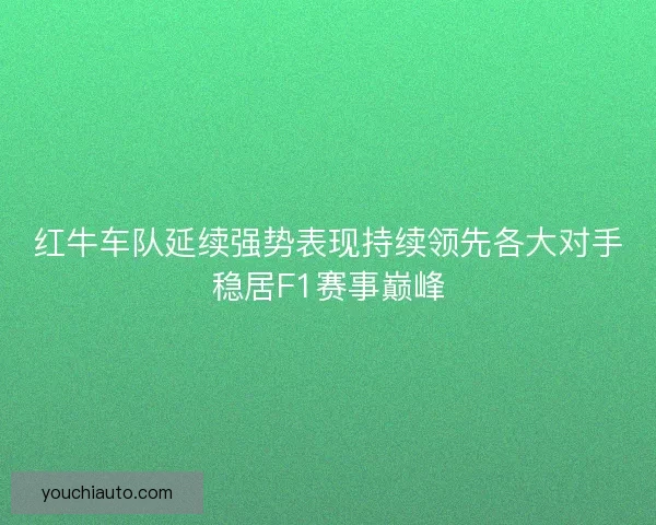红牛车队延续强势表现持续领先各大对手稳居F1赛事巅峰 红牛车队延续强势表现持续领先各大对手稳居F1赛事巅峰